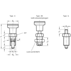 GN617-10-AK Indexing Plunger; Steel