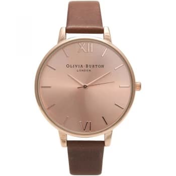 Sunray Rose Gold & Chocolate Watch