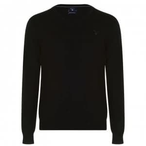 Gant Cotton V Neck Jumper - Black 005