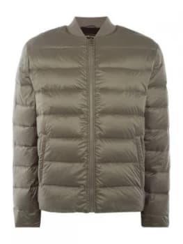 Mens Michael Kors Ripstop Quited Bomber Jacket Grey