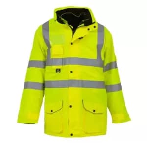 Yoko Hi Vis Multi-Function Breathable & Waterproof 7-In-1 Jacket (Pack of 2) (M) (Hi Vis Yellow)