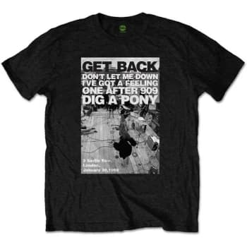 The Beatles - Rooftop Shot Unisex Large T-Shirt - Black