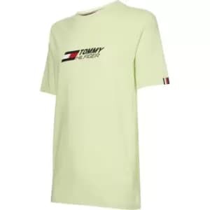 Tommy Sport Logo T Shirt Mens - Yellow