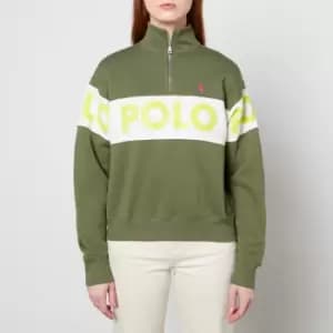 Polo Ralph Lauren Womens Half Zip Sweatshirt - Army Olive - L