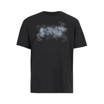 AllSaints Shadow Stamp Short Sleeve Crew - Jet Black