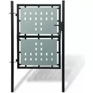 Black Single Door Fence Gate 100 x 250cm Vidaxl Black