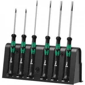 Wera 2050/6 Electrical & precision engineering Screwdriver set 6 Piece Slot, Phillips, TORX Plus, Microstix