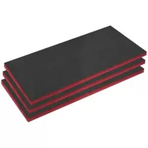 Sealey SFPK50R Easy Peel Shadow Foam Red/Black 50mm - Pack of 3