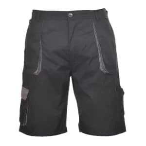Portwest Mens Texo Contrast Work Shorts Black 2XL