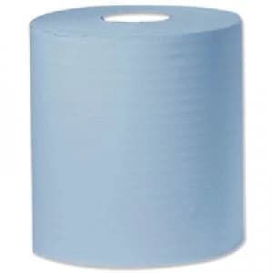 2Work Blue 1 PlyCentrefeed 300 Metre Roll Pack of 6 KF03803