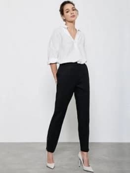 Mint Velvet Black Zip Ankle Capri, Black, Size 10, Women