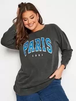 Yours Logo Sweatshirt - Grey, Size 16, Women