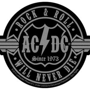 AC/DC - Rock N Roll Will Never Die Cut-Out Standard Patch