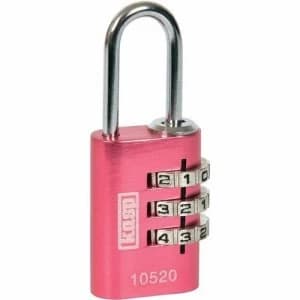 Kasp 20mm Pink Aluminium Combination Padlock