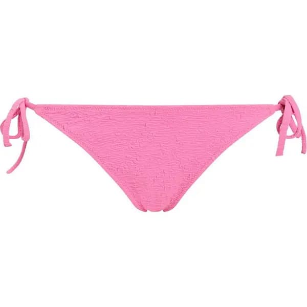 Calvin Klein Mon Txtr Tie Ld43 Tie Side Bikini Bottoms 8 (XS) Pink 35517006310
