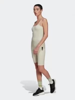 adidas Studio Lounge Rib Jumpsuit, Green Size M Women