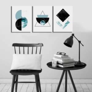 3P3040CIZC-01 Multicolor Decorative Canvas Painting (3 Pieces)