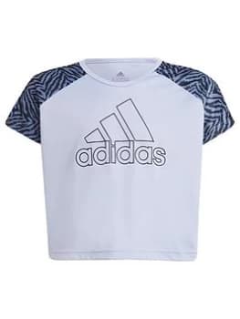 adidas Junior Girls Seas T-Shirt - Purple/Navy, Purple/Navy, Size 7-8 Years