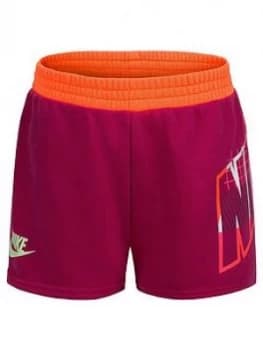 Nike Younger Girls Printed Shorts - Purple, Purple, Size 2-3 Years