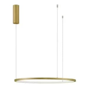 Netlighting Merano Grove Integrated LED Pendant Ceiling Light Brushed Gold Alumi