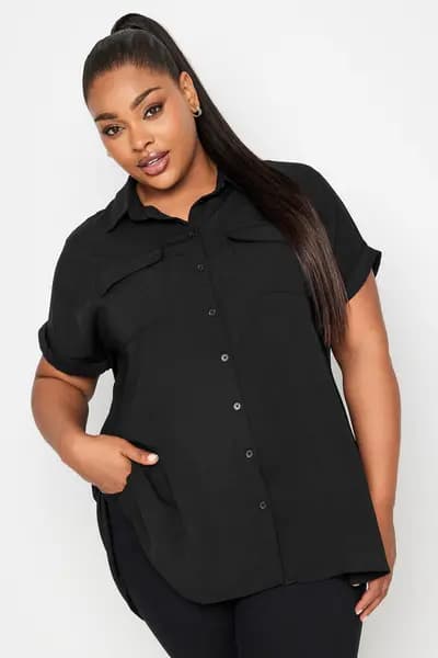 Yours Short Sleeve Shirt Black