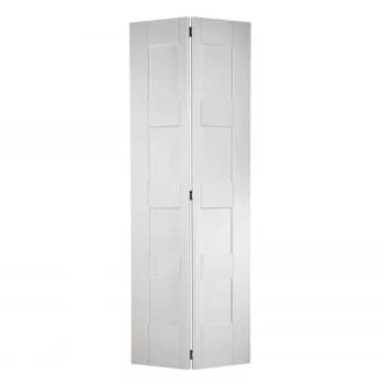 Shaker Internal Bi-fold Primed White 8 Panel Door - 686 x 1981mm