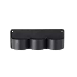 Como 3 Wall Planters Black