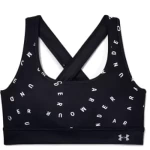 Under Armour Mid Crossback Sports Bra Womens - Black