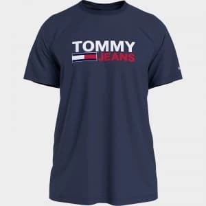 Tommy Jeans Mens Corporation Logo T-Shirt - Twilight Navy - S