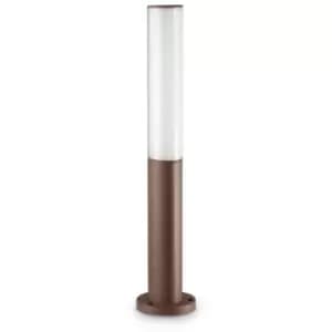 Ideal Lux LED Outdoor Bollards Coffee IP54, 3000K 10.5W