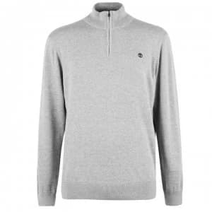 Timberland Williams Zip Sweater - Med Grey Hthr