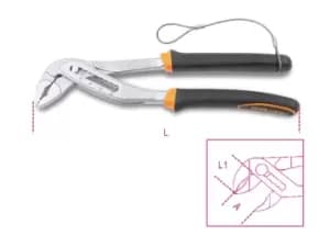 Beta Tools 1048BM-HS H-Safe Tethered Slip Joint Pliers Max 48mm Jaw L: 250mm