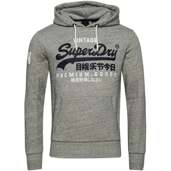 Superdry Vintage Logo Hoodie - Grey S