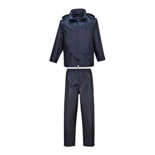 Portwest Essentials 2 Piece Waterproof Rain Suit L440NARS Colour: Navy