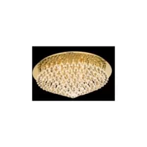 Impex Parma 12 Light Gold Flush Ceiling Fitting