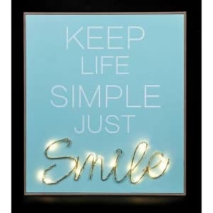 LED Square String Plaque Smile