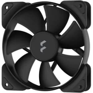 Fractal Design Aspect 12 12cm Case Fan, Rifle Bearing, Supports Chaining, Aerodynamic Stator Struts, 1200 RPM, Black