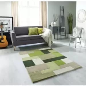 Lexus Green 160cm x 230cm Rectangle - Green and Multicoloured