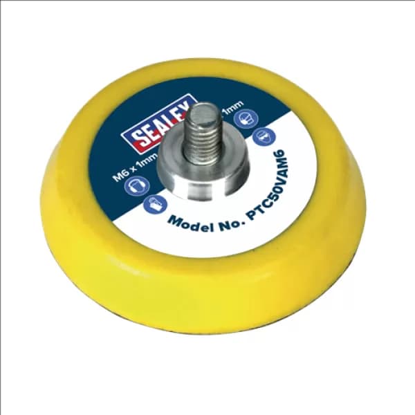 Sealey PTC50VAM6 Hook & Loop Backing Pad Ø50mm M6 x 1mm