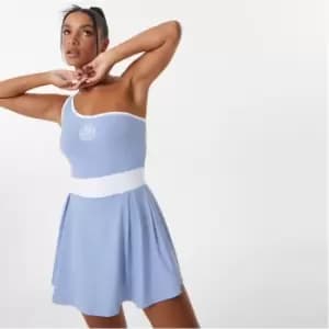 Slazenger Sofia Richie One Shoulder Skort Dress - Blue