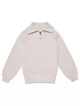 Barbour International Girls Ballerio Knit Half Zip Jumper - Ash Pink, Ash Pink, Size Age: 8-9 Years, Women