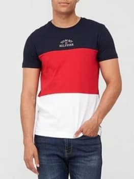 Tommy Hilfiger Colour Block T-Shirt - Navy/Red/White