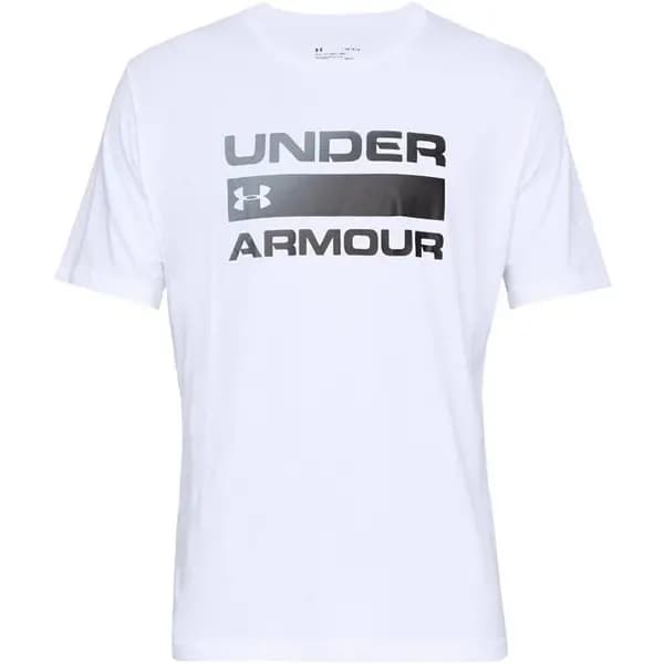 Under Armour Team Wordmark Short Sleeve T Shirt Mens S White 62117501350