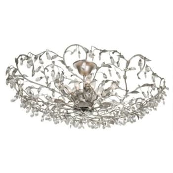 Linea Verdace Michelan 12 Light Glass & Crystal Ceiling Light Brushed Silver