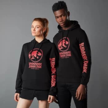 Jurassic Park Primal Warning Unisex Hoodie - Black - S - Black