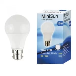 MiniSun 10W BC/B22 GLS Bulb In Cool White