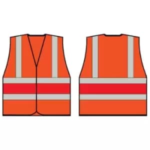 Orange Wceng Vest with Red Band - Size 3XL