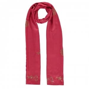 Biba Womens Foil Logo Scarf - Pink