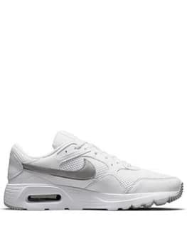 Nike Air Max SC - White/Silver, White/Silver, Size 4, Women