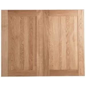 Cooke Lewis Chesterton Solid Oak Larder door W600mm Set of 2